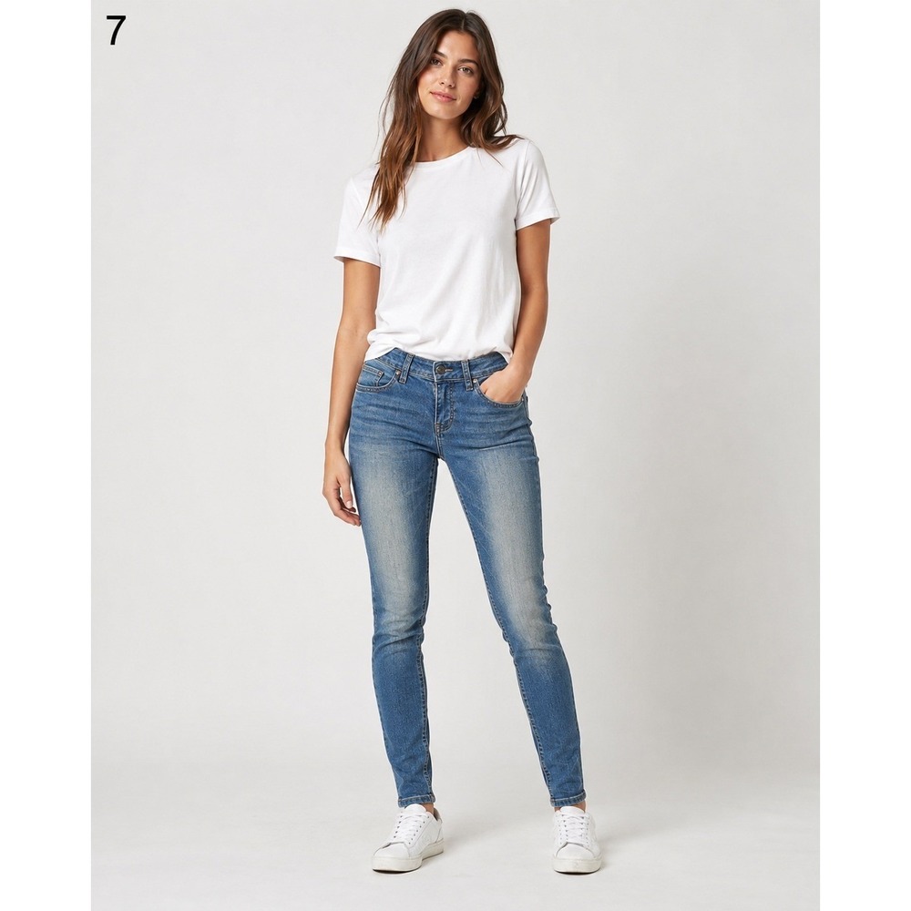 ZCO Skinny Jeans Womens Juniors 5 Blue Cotton Polyester Blend Stretch